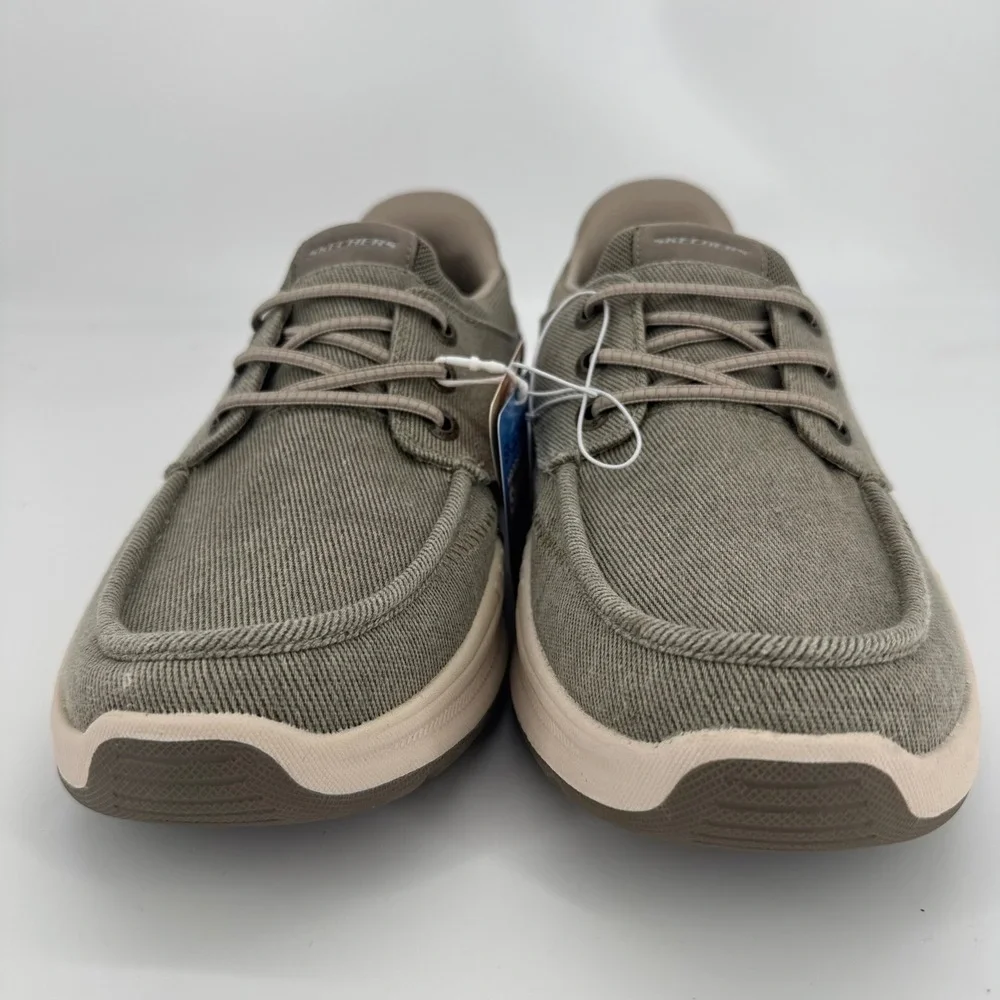 Skechers Mens Hands Free Slip-ins Swift Fit Taupe Sneaker 66747S TPE 10.5